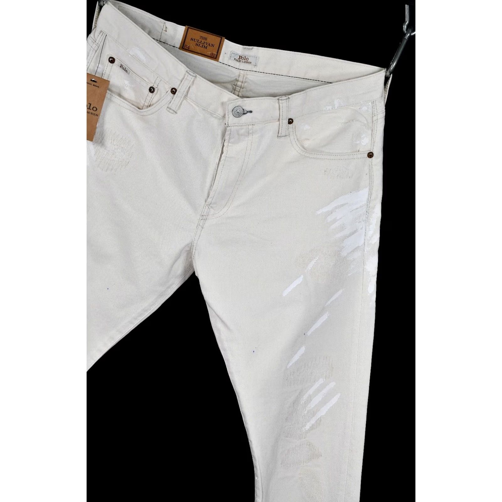Polo Ralph Lauren Polo Ralph Lauren Sullivan Slim Distressed White Denim Jeans Mens W34 L32 Size US S / EU 44-46 / 1 - 4 Thumbnail