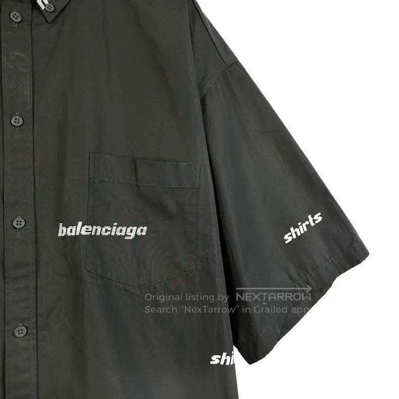 Balenciaga Balenciaga Black Bulletproof Vest Logo Short Sleeve Shirt Size M / US 6-8 / IT 42-44 - 5 Thumbnail