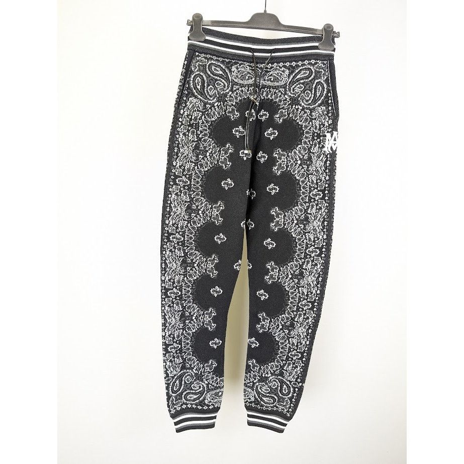 Amiri o1rshd1 Q:2 / Bandana B-Ball Sweatpants & Joggers Black/Grey Size US 32 / EU 48 - 1 Thumbnail