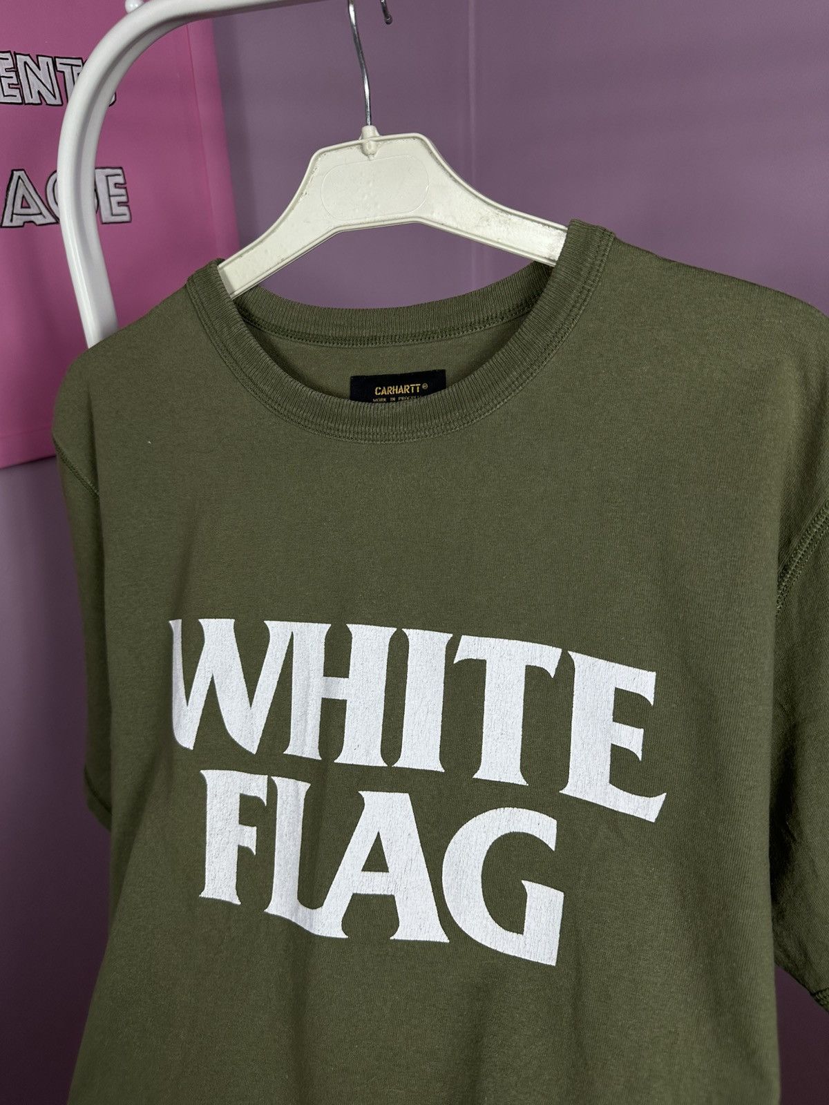 Carhartt Wip Carhartt WIP S/S White Flag T-Shirt Khaki Cotton Size M Size US M / EU 48-50 / 2 - 10 Thumbnail