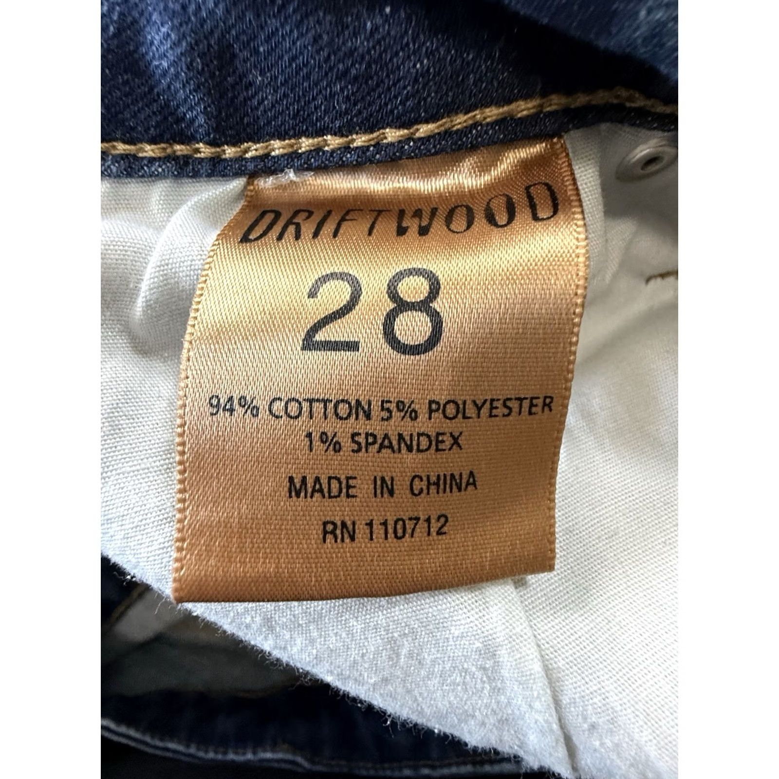 Vintage Driftwood Women's Jean 28 High Rise Distressed Flower Classic Hippie Boho Blue Cotton Blend Denim Size 28" / US 6 / IT 42 - 3 Thumbnail