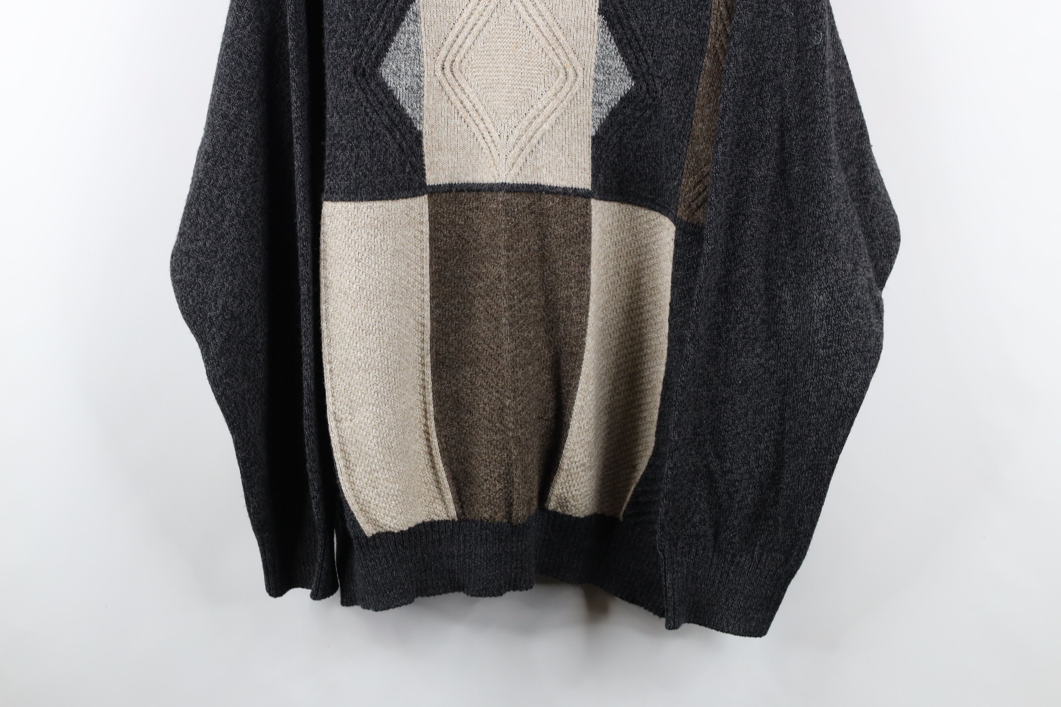 Vintage Vintage 90s Streetwear Blend Knit Checkered Sweater Italy Size US XL / EU 56 / 4 - 3 Thumbnail