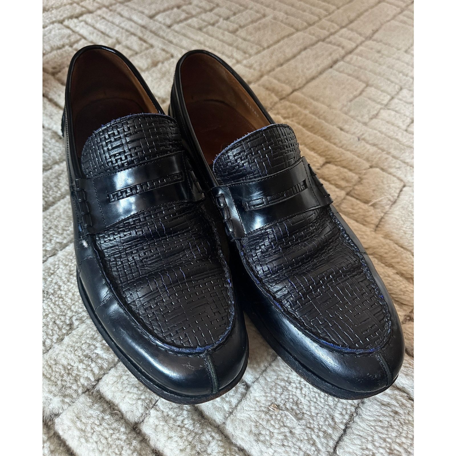 Paul Smith Paul Smith Textured Leather Loafers Size US 11 / EU 44 - 1 Thumbnail