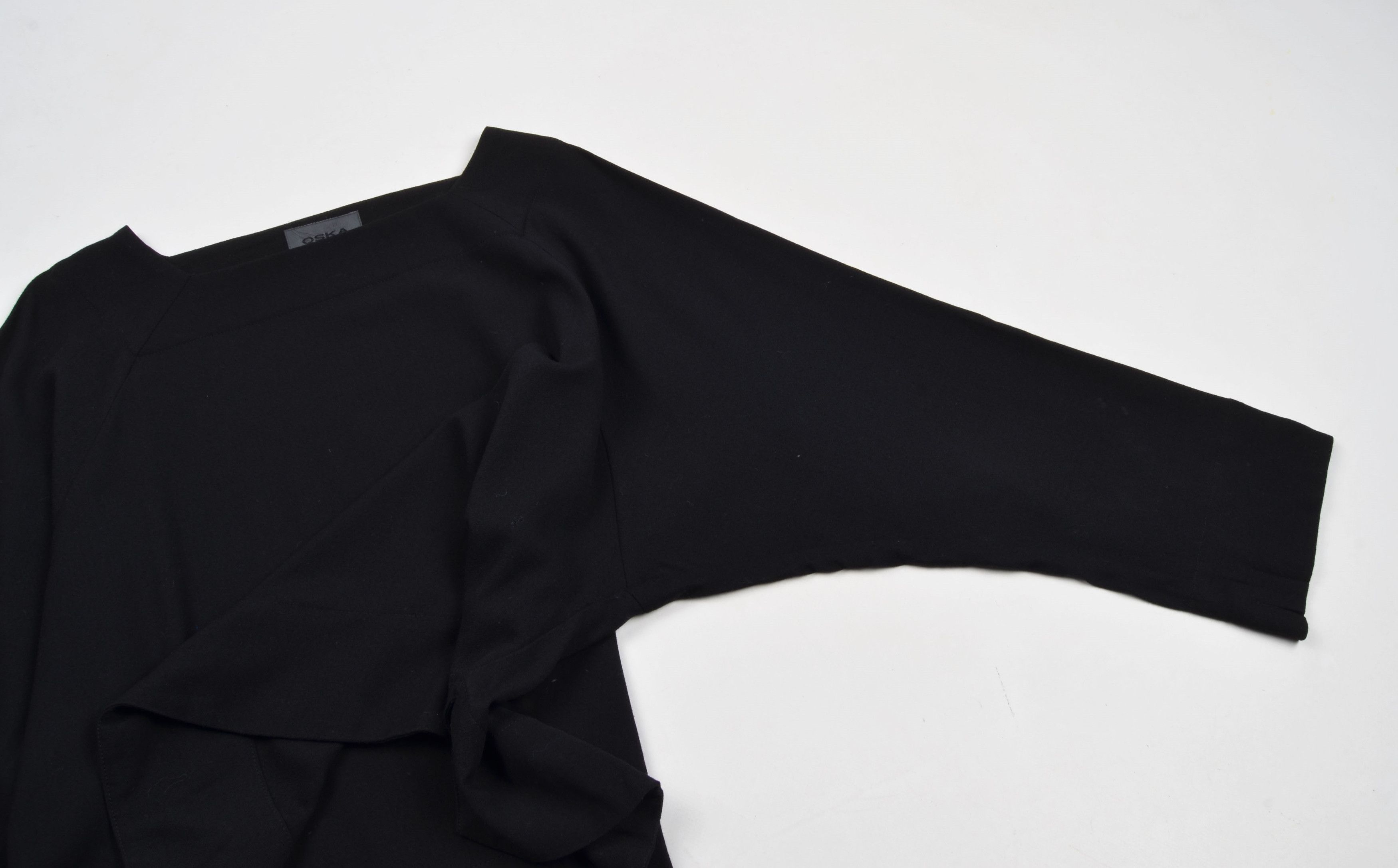 Designer OSKA Wool Blend Square Neck Oversized Damira Blouse Size L / US 10 / IT 46 - 7 Thumbnail