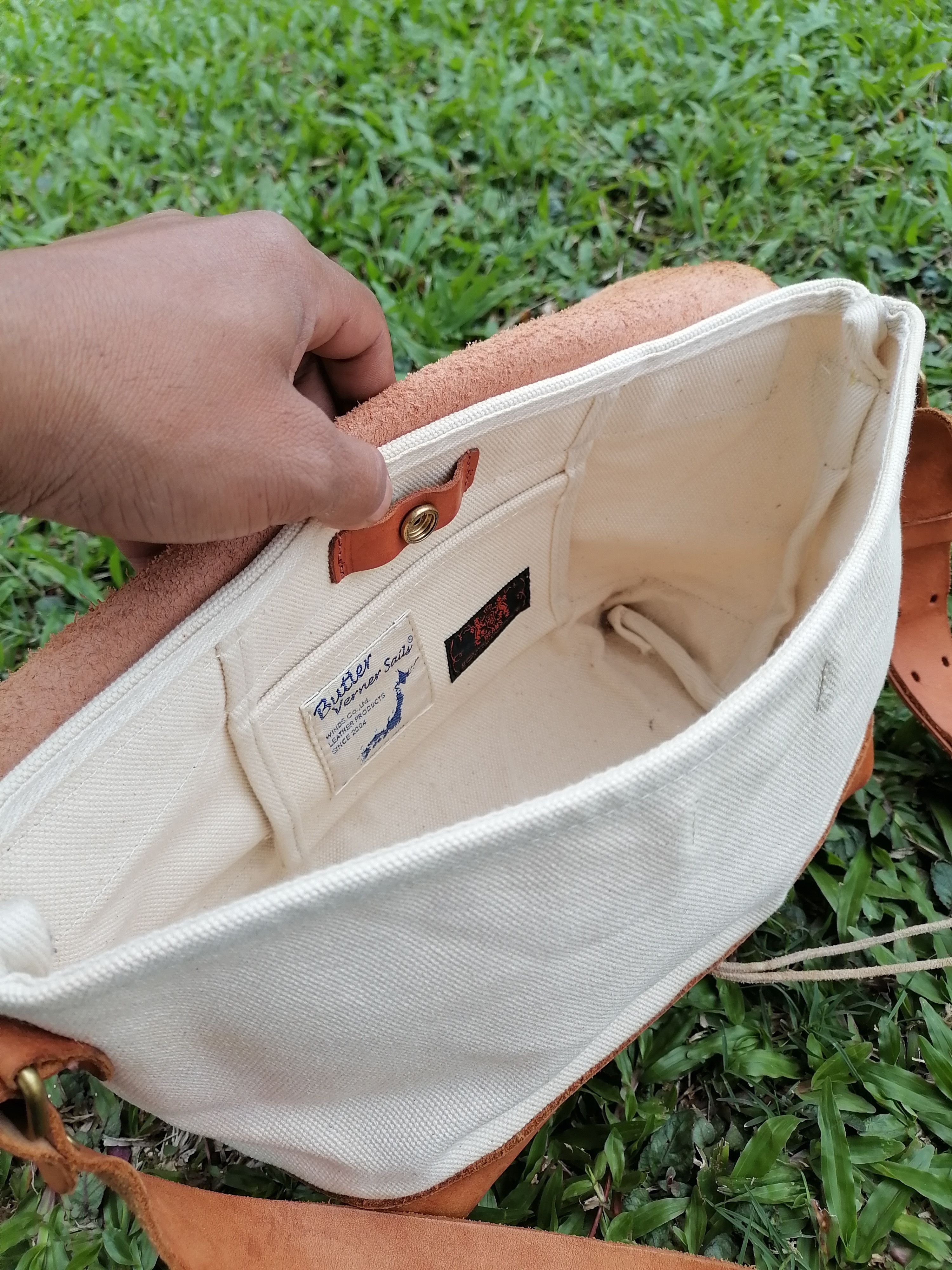 Japanese Brand Butler Verner Sails x Beams Canvas Leather Crossbody Bag Size ONE SIZE - 9 Thumbnail