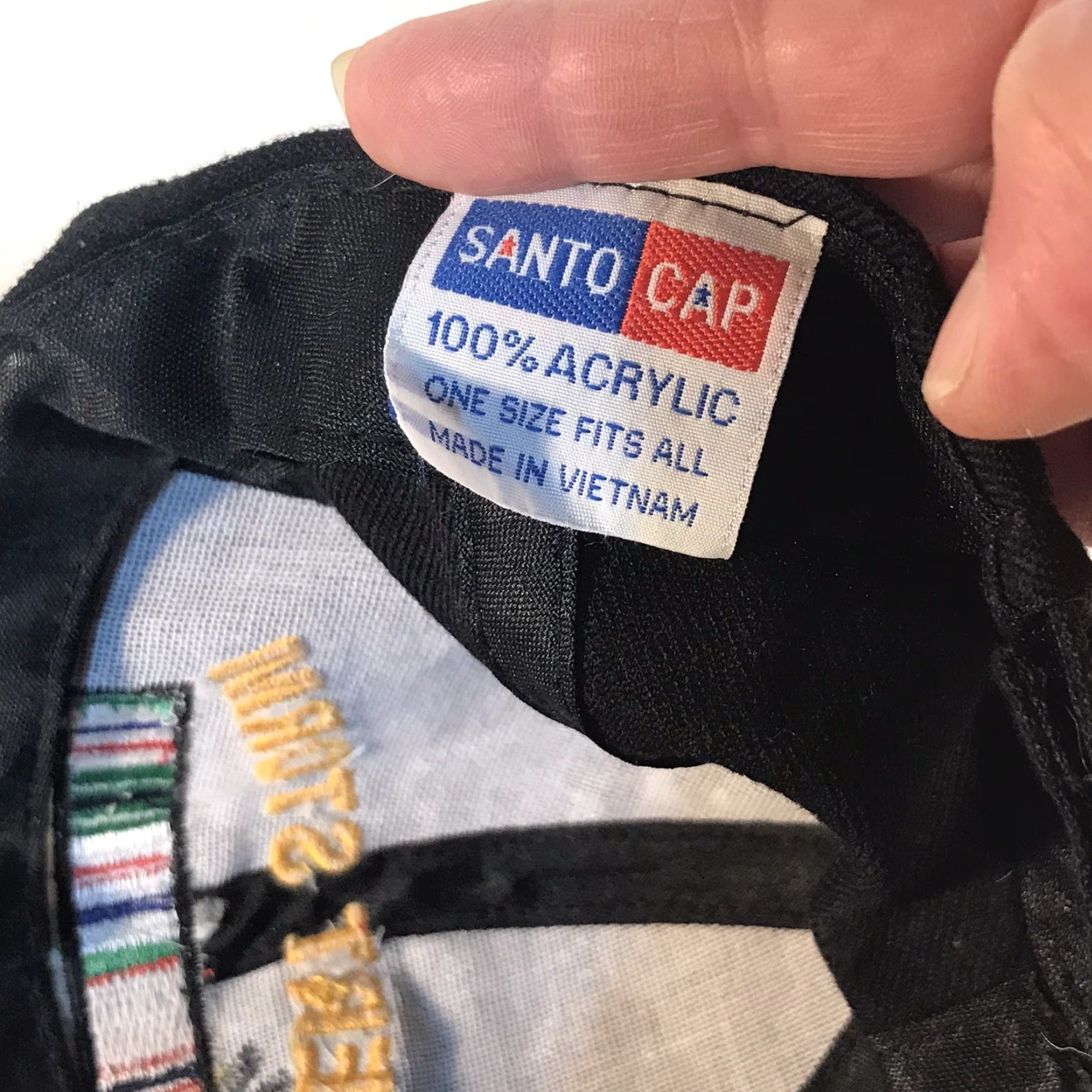 Vintage Santo Cap Desert Storm Veteran Black Adjustable Baseball Cap Mens One Size Size ONE SIZE - 6 Thumbnail