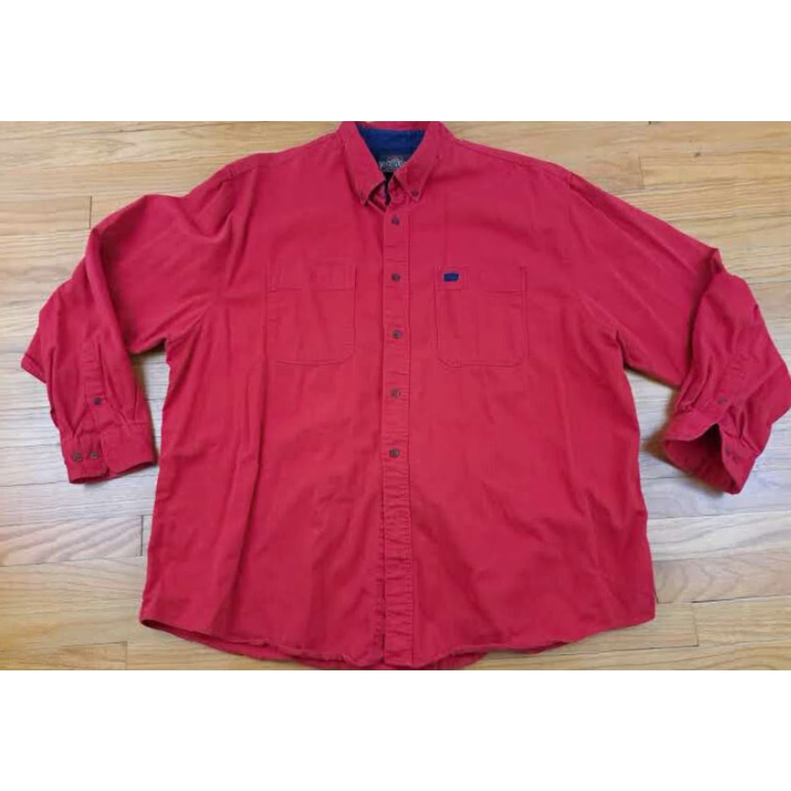 Vintage Greatland Shirt Full Button Heavy Cotton Outdoor 2XL Red Mens Button-Up Long Sleeve Canvas Regular All Seasons Outdoors Size US XXL / EU 58 / 5 - 2 Thumbnail