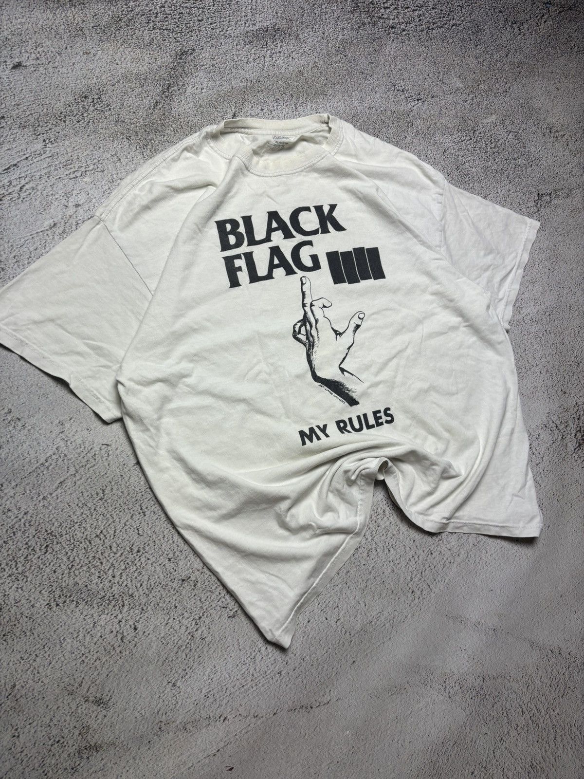 Black Flag × Hanes Rare Black Flag Hanes T-shirt Wiliams 90s Size US XL / EU 56 / 4 - 1 Thumbnail