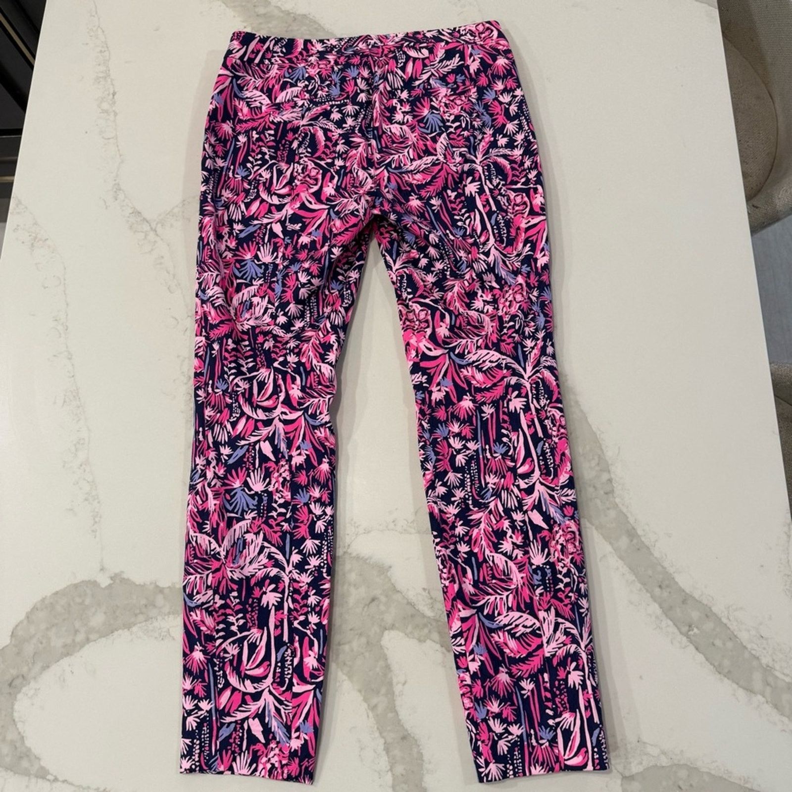 Lilly Pulitzer Lilly Pulitzer Kelly Skinny Ankle Pants Womens 4 Bright Navy Size 27" / US 4 / IT 40 - 8 Thumbnail
