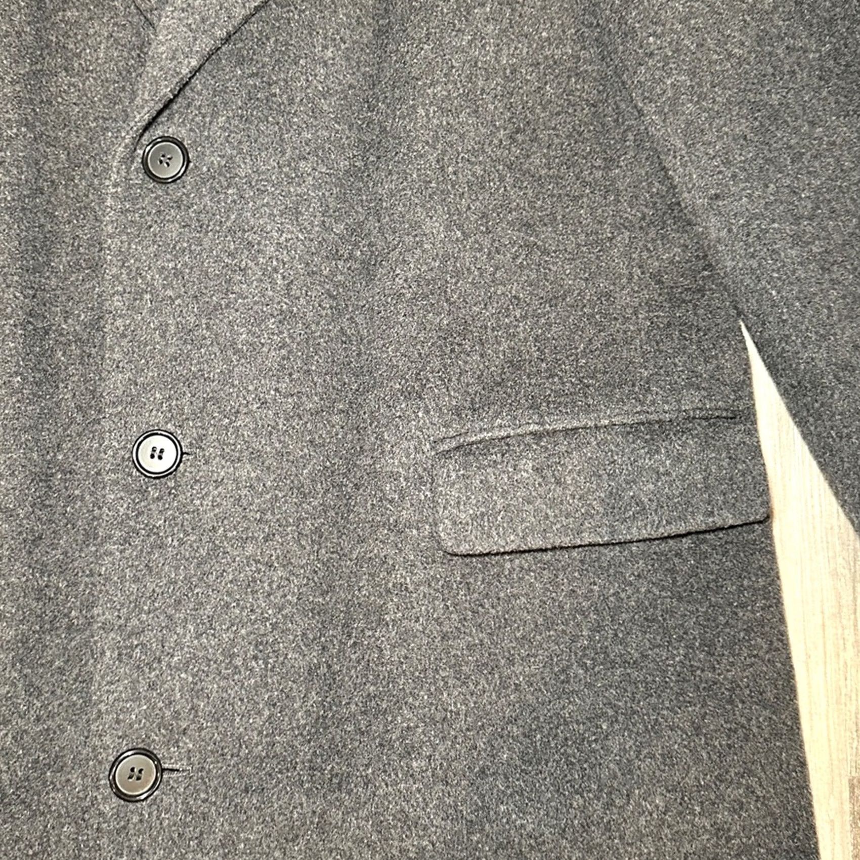 Vintage Adolfo Trench Coat Wool Cashmere Nylon Mens 44R Charcoal Jacket Over Coat Size US S / EU 44-46 / 1 - 5 Thumbnail