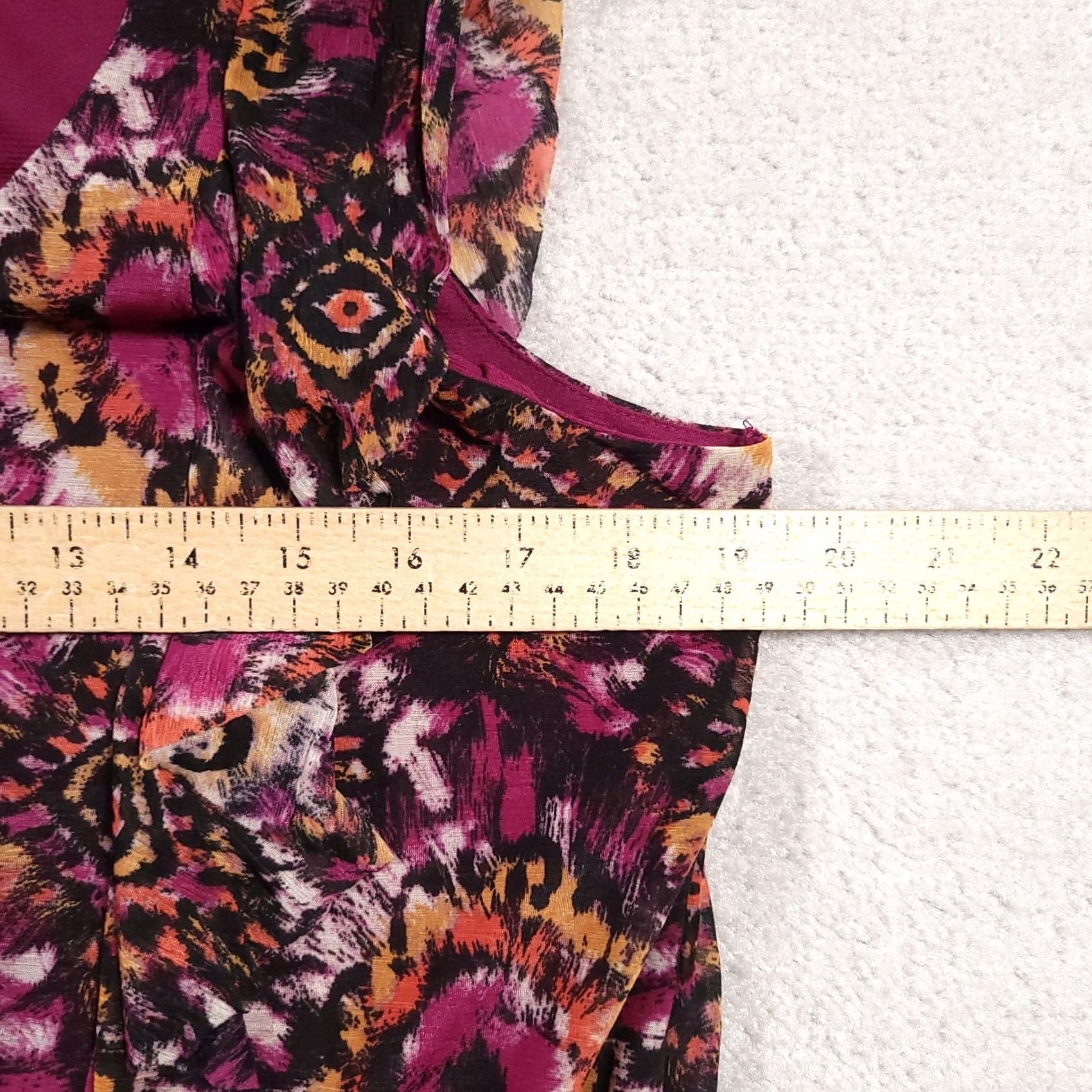 Apt. 9 Apt 9 Shirt Womens PL Petite Multicolored Print Sleeveless Tank Lined Boho Size L / US 10 / IT 46 - 6 Thumbnail