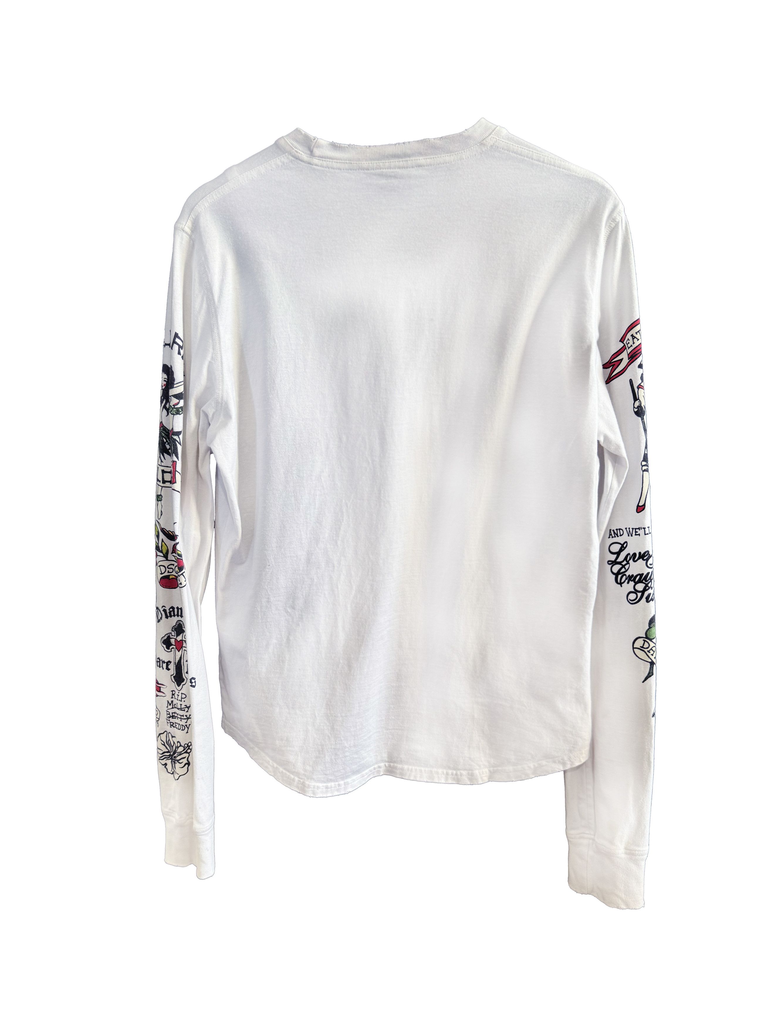 Dsquared2 Dsquared2 Long Sleeve Tattoo Tee mens L Size US L / EU 52-54 / 3 - 2 Thumbnail