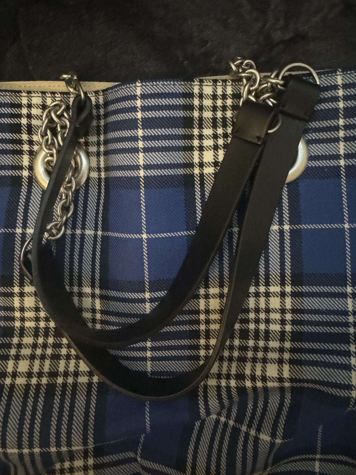 Marni Marni Tribeca bag black/Blue and white plaid Size ONE SIZE - 4 Thumbnail