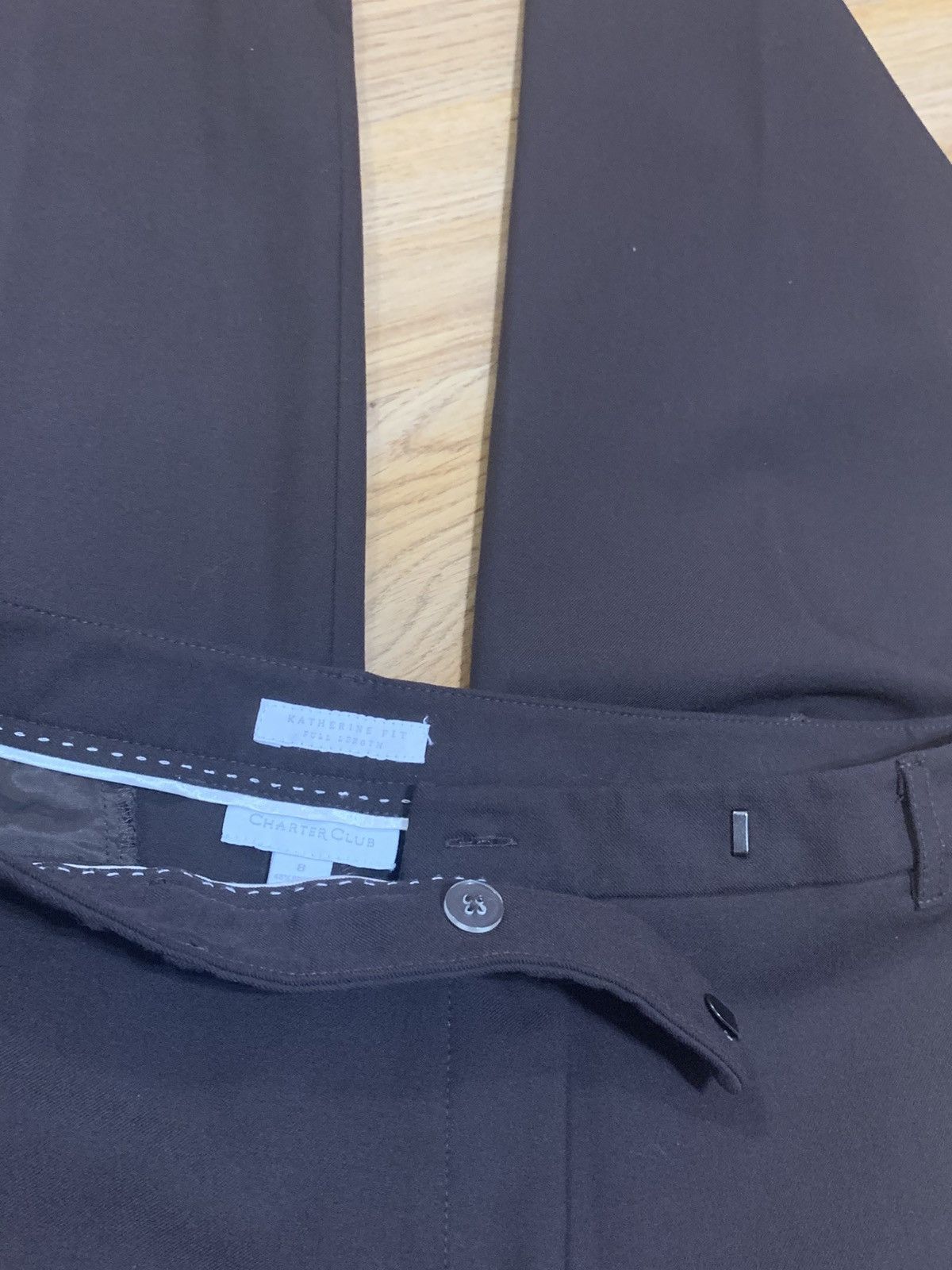 Charter Club Sz 8- Charter Club Katherine Fit Full Length Stretch Slacks Size 30" / US 8 / IT 44 - 18 Thumbnail