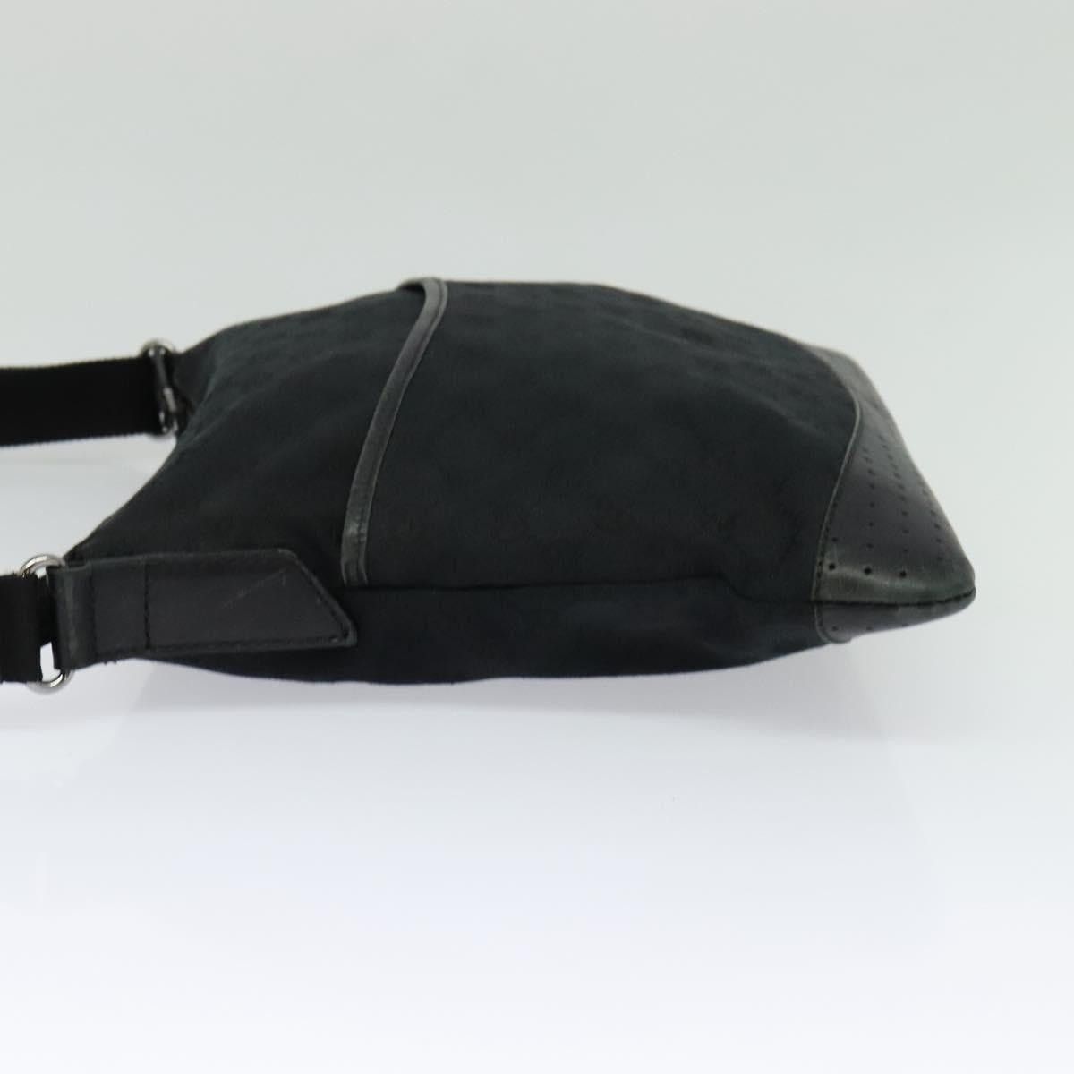 Gucci GUCCI GG Canvas Shoulder Bag Black Silver Size ONE SIZE - 4 Thumbnail