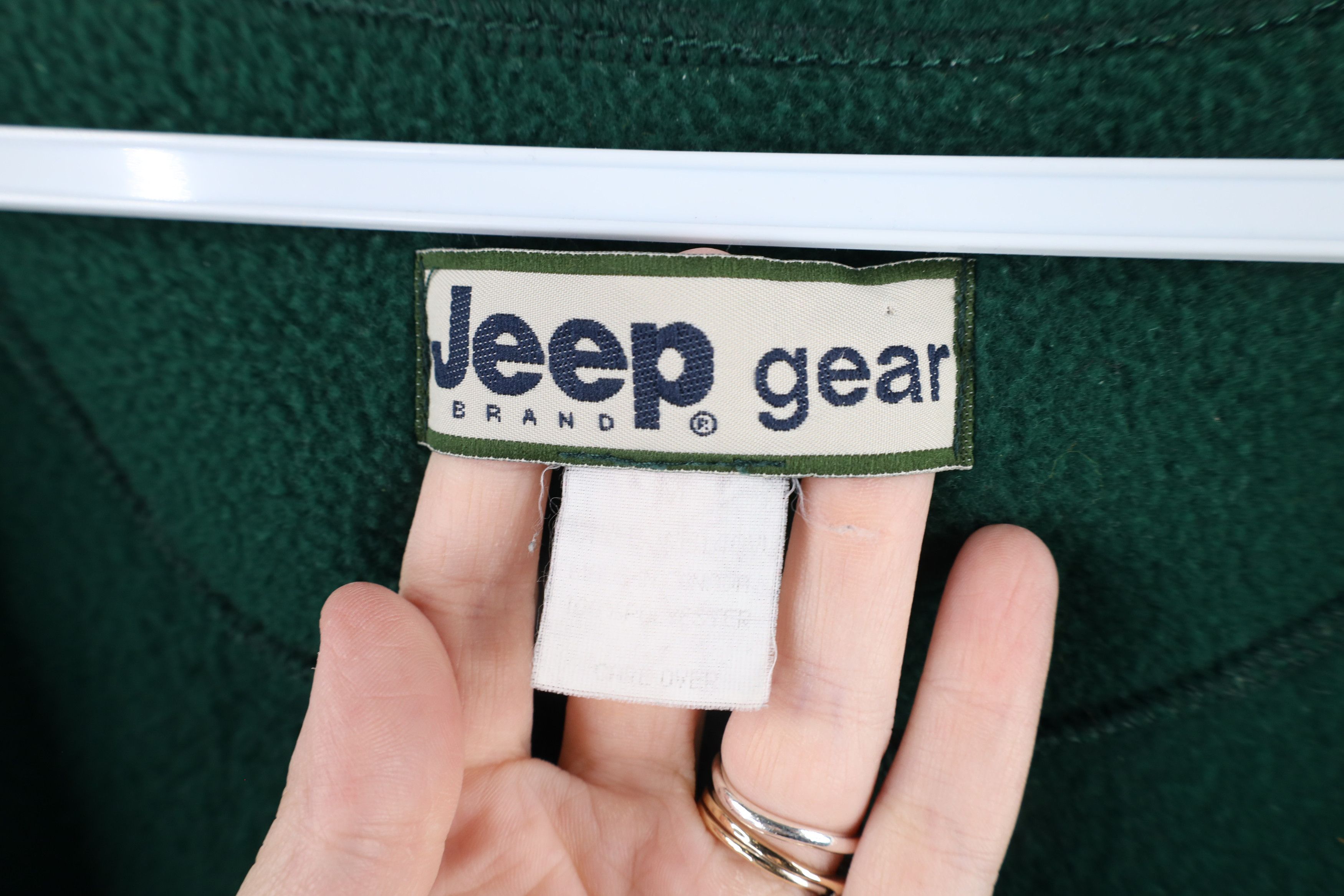Jeep × Vintage Vintage 90s Jeep Gear Zip Fleece Vest Jacket Green USA Size US XL / EU 56 / 4 - 9 Thumbnail
