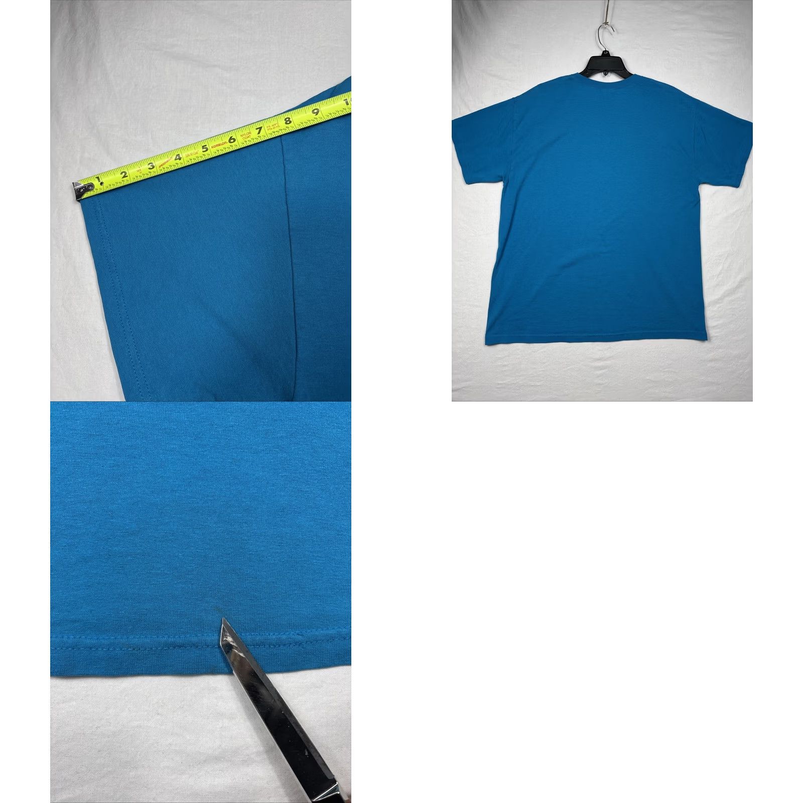 Hanes Hanes Heavyweight 50/50 T-Shirt M Blue VTG Crew Neck Short Sleeve Men Regular Size M Multiface Stitch Y2K Size US M / EU 48-50 / 2 - 9 Thumbnail