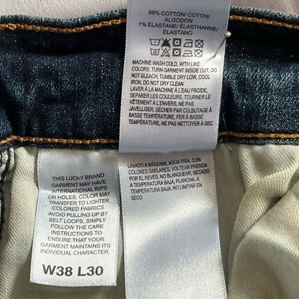 Lucky Brand LUCKY BRAND, Men’s 221 Straight Blue Jeans Ripped 5 Pocket Size US 38 / EU 54 - 7 Thumbnail