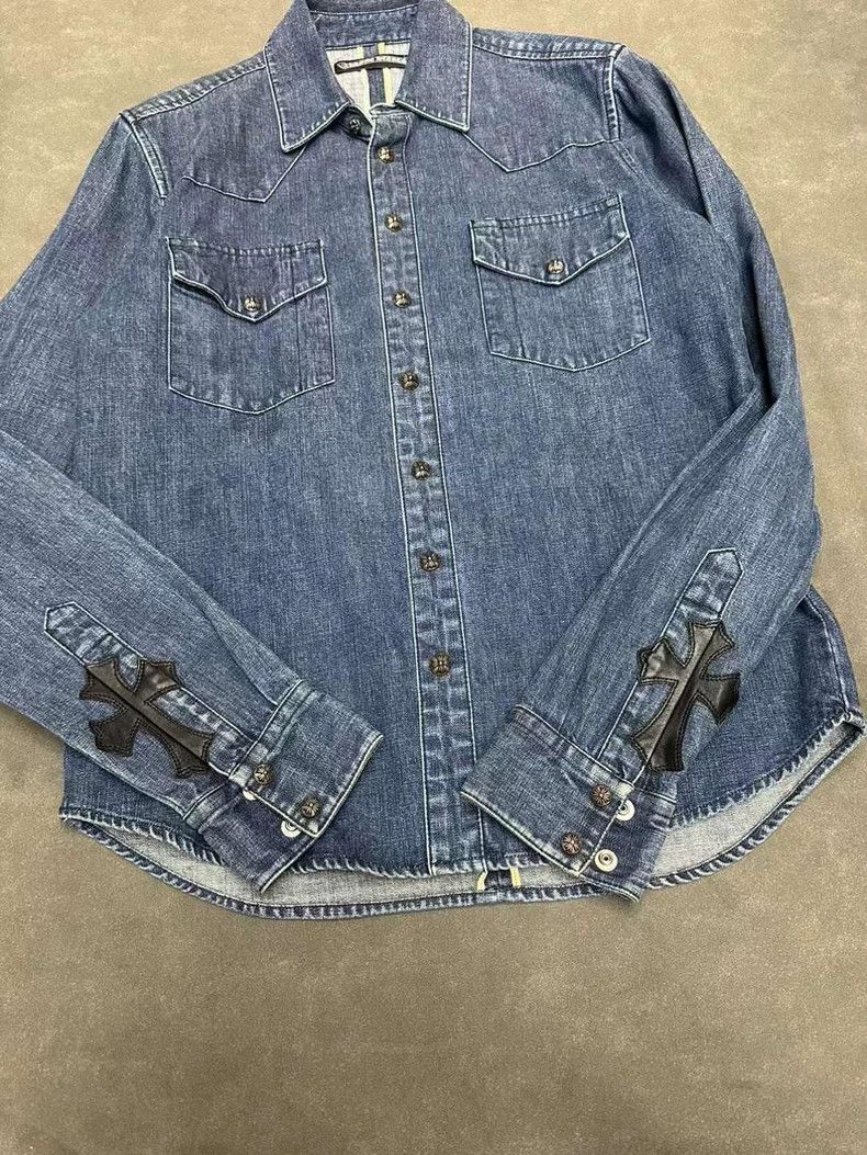 Chrome Hearts Work Dog Denim Shirt Jacket - dmc
