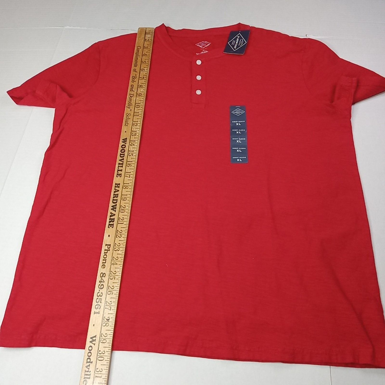 St. Johns Bay St. John’s Bay Henley Shirt Men's Size XL Red Super Soft NWT Size US XL / EU 56 / 4 - 5 Thumbnail
