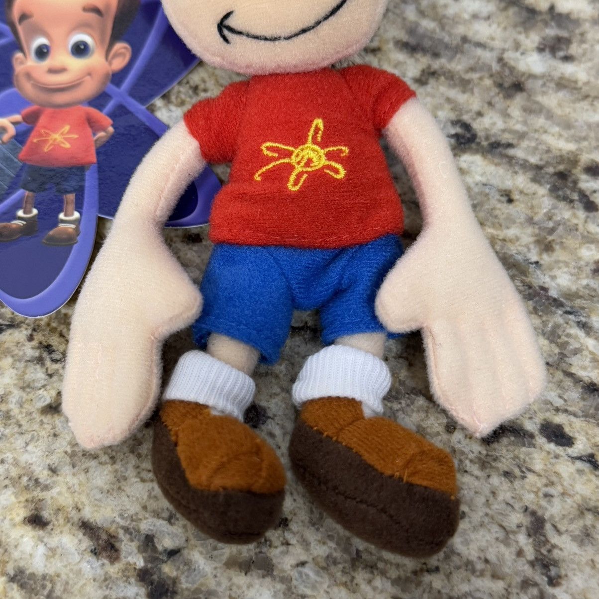 Nickelodeon × Vintage 2003 Jimmy Neutron Plush Zipper Coin Pouch Bag Keychain 10” Size ONE SIZE - 6 Thumbnail