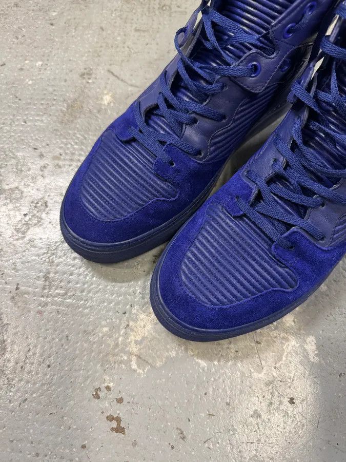 Balenciaga Balenciaga City Blue Monochrome Leather High Sneakers Size US 8 / EU 41 - 5 Thumbnail