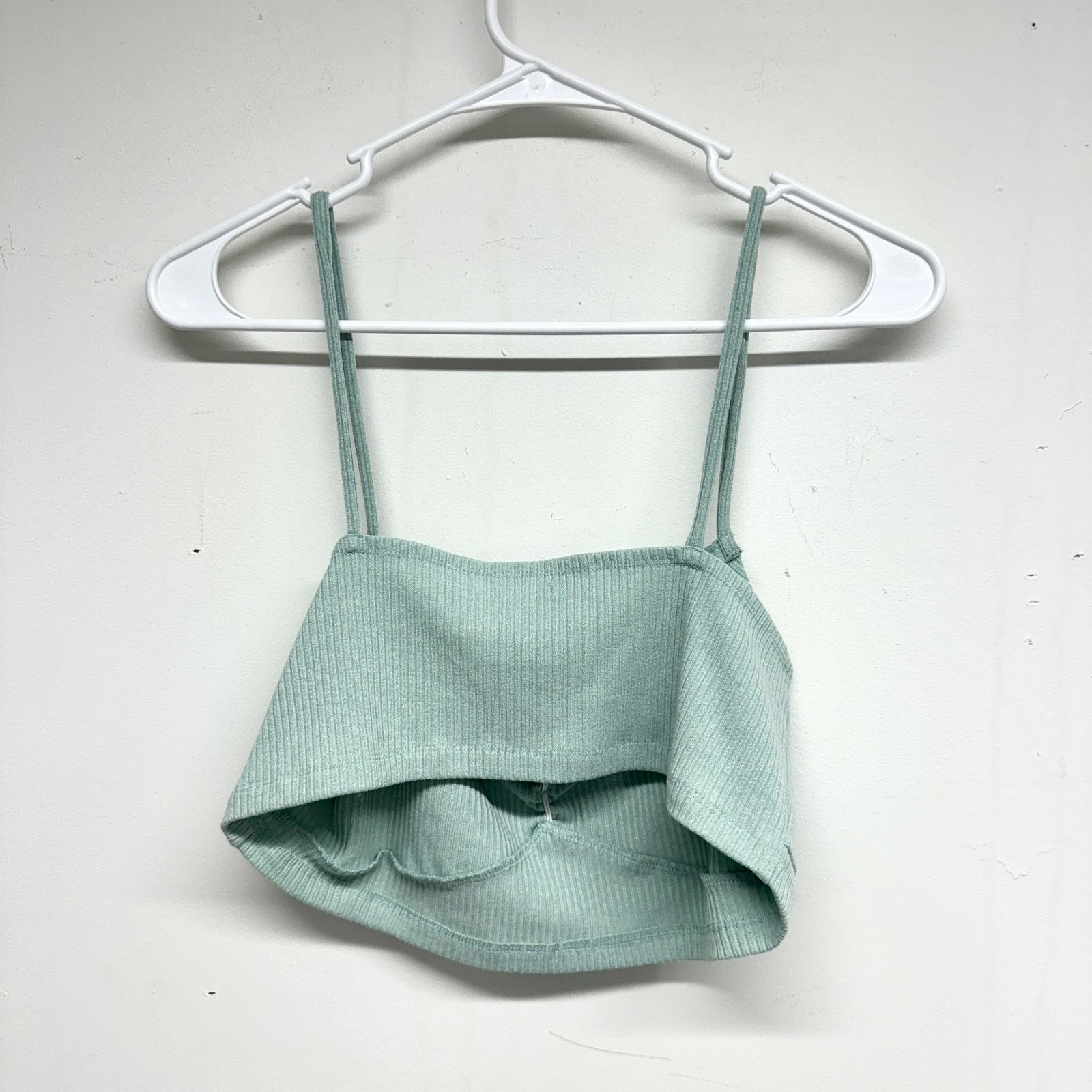 Reformation Reformation Green/ Blue Cami Spaghetti Crop Top Size Large Size L / US 10 / IT 46 - 3 Thumbnail