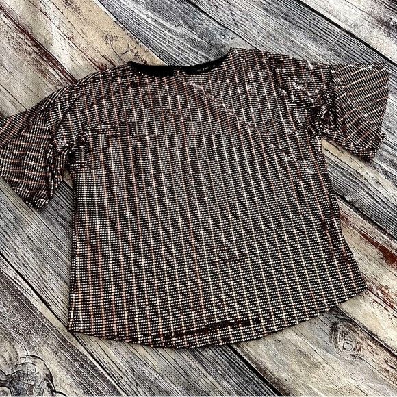 Other F&F Metallic Copper Shiny Bell Sleeve Blouse Size XL / US 12-14 / IT 48-50 - 1 Thumbnail