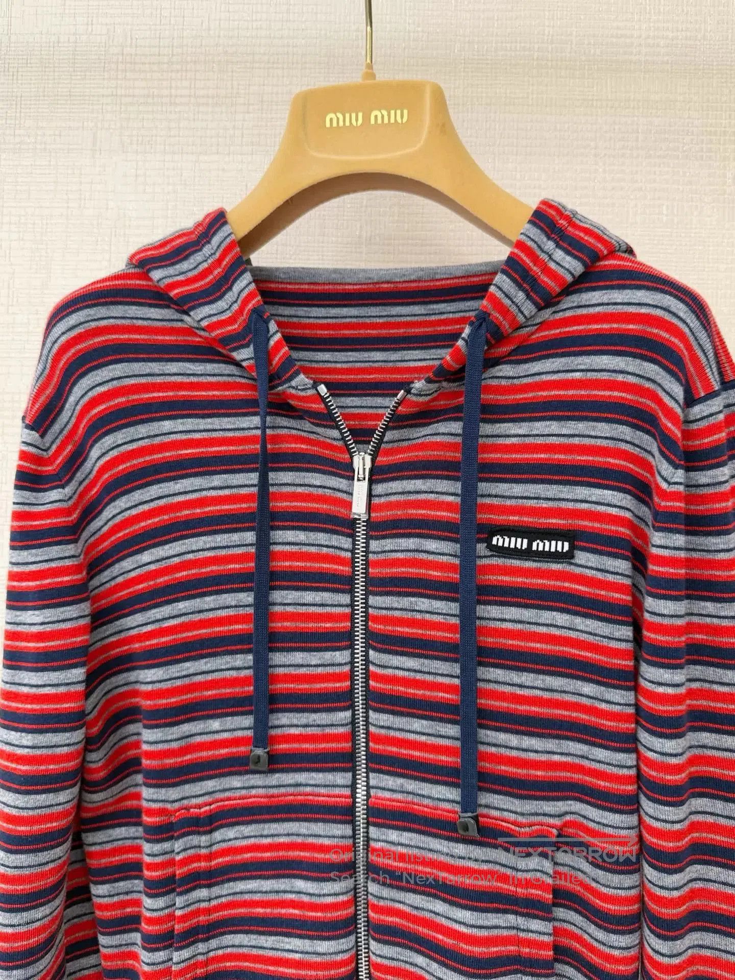 Miu Miu Miu Miu 26SS Striped Hooded Jacket. Size S / US 4 / IT 40 - 2 Thumbnail