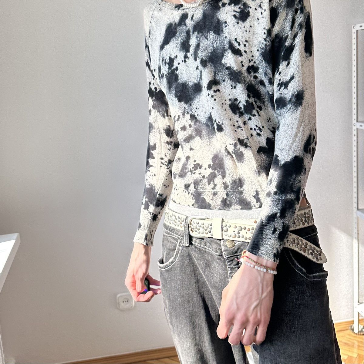 Hysteric Glamour × Undercover 00s Diesel Y2K Long Sleeve T Shirt Tee Abstract Sweater Size M / US 6-8 / IT 42-44 - 3 Thumbnail
