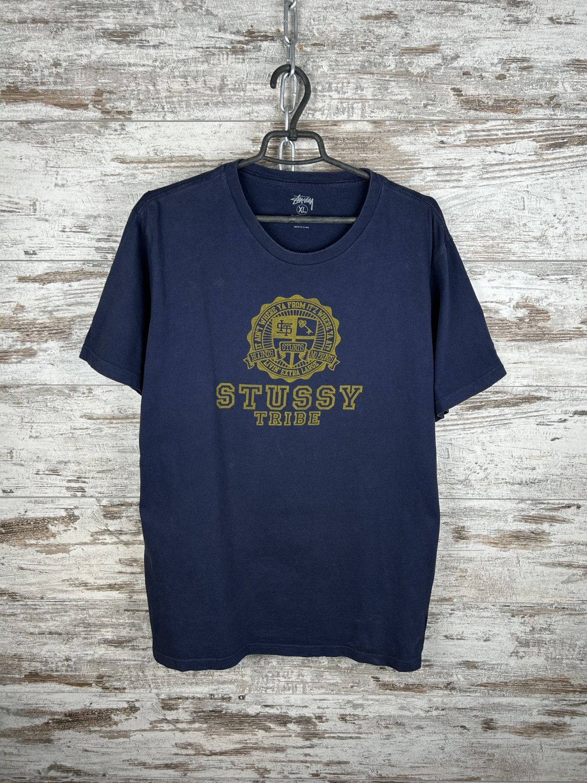 Stussy × Vintage Mens Vintage Stussy T Shirt big logo tee y2k streetwear Size US XL / EU 56 / 4 - 1 Thumbnail