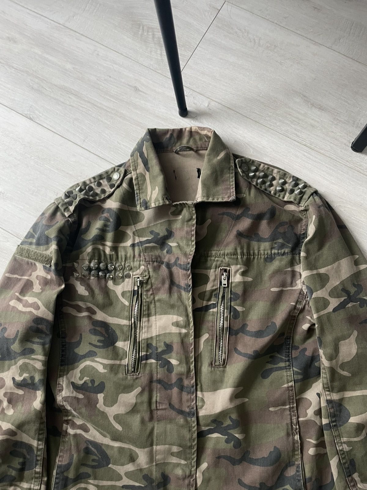 Vintage Vintage Y2K Camo Avant Garde Denim Jacket RARE Size US M / EU 48-50 / 2 - 2 Thumbnail