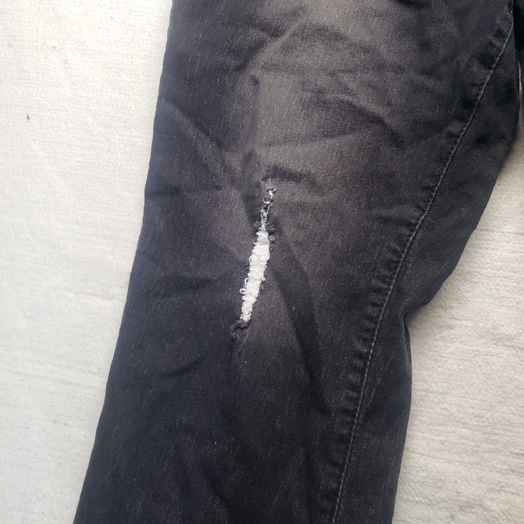 Denime Unbranded Denim Jeans Black Distressed/ Ripped Wide-Leg 3XL Women's Adult Pants Jeans Womens 3XL Black Distressed Wide-Leg Jeans Size 40" / US 18 - 3 Thumbnail