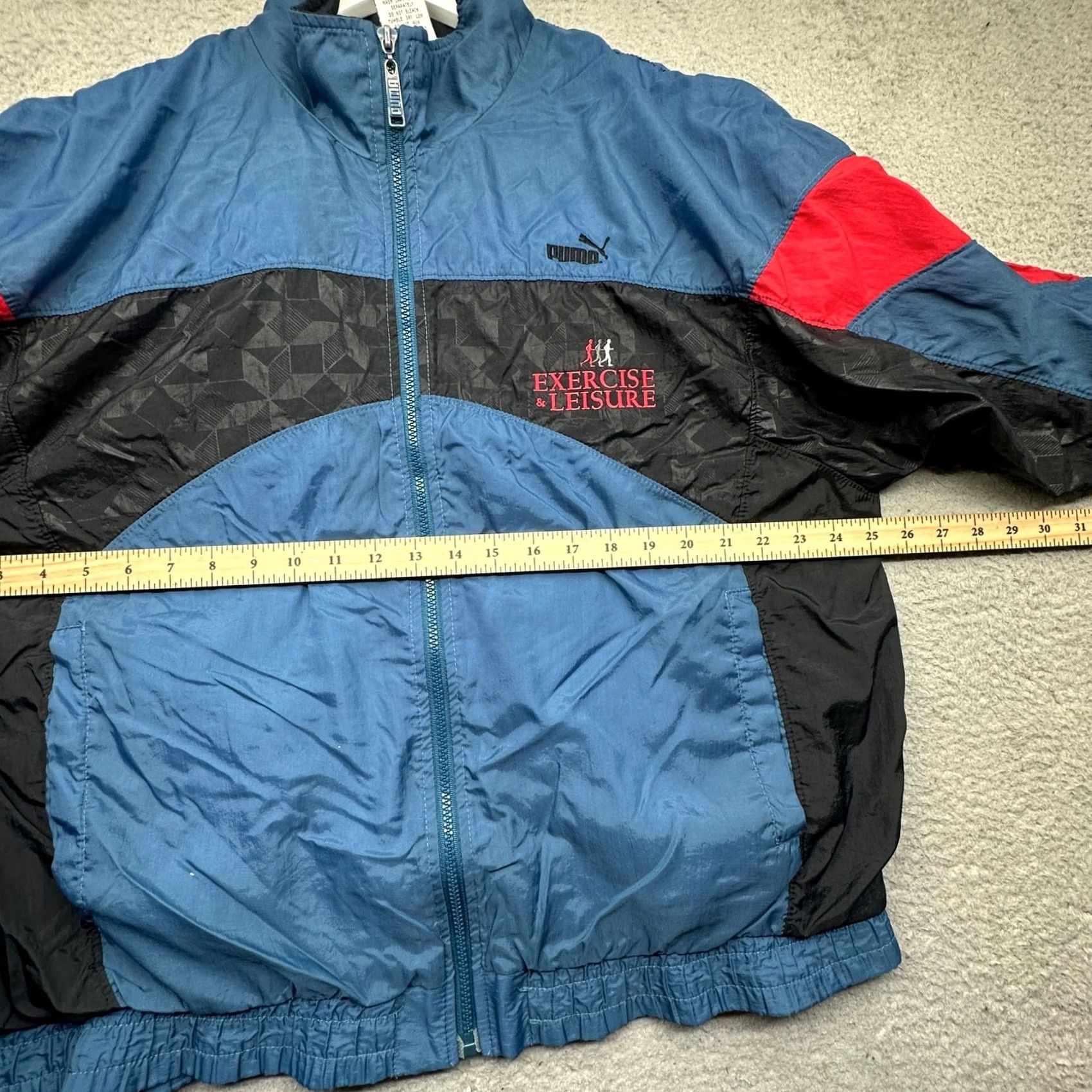 Puma VINTAGE Puma Windbreaker Jacket Mens Medium Blue Lined 90s Sport Casual Zip Pockets Size US M / EU 48-50 / 2 - 5 Thumbnail