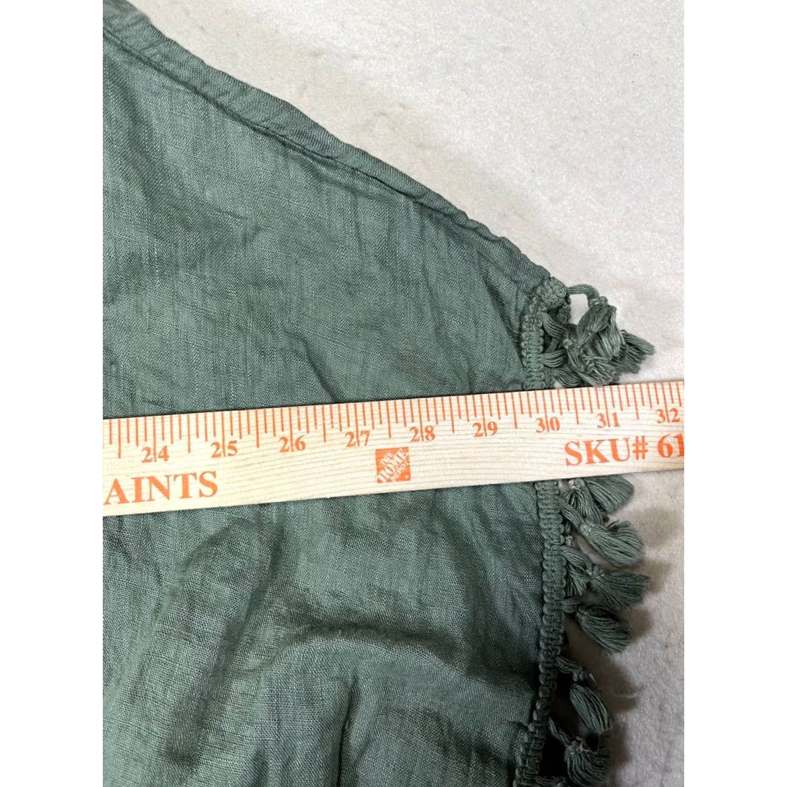 Vintage Olive Green Linen Oversized Cover Up Womens Size One Size ONE SIZE - 4 Thumbnail