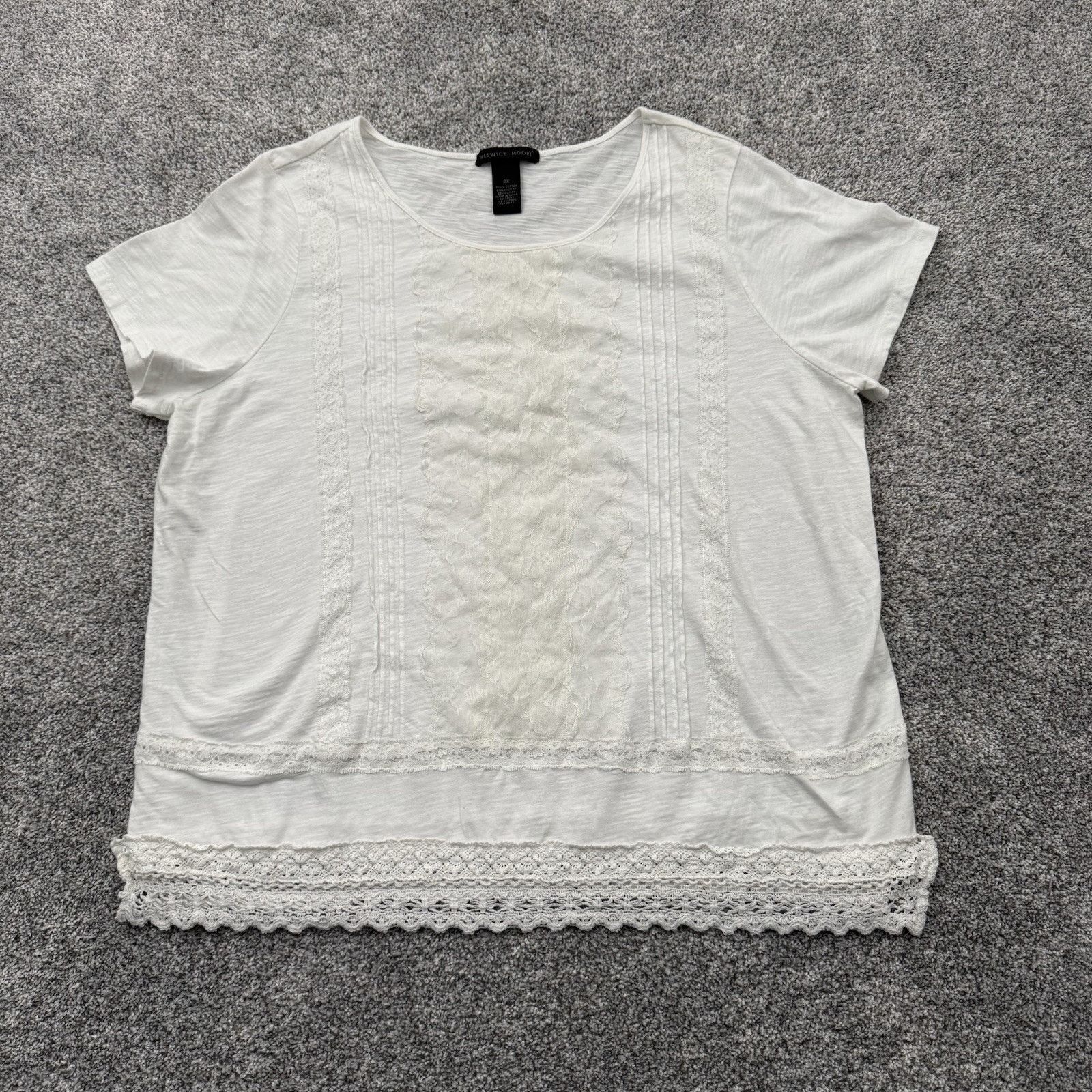 Other Boho Top Womens 2X Plus Lace Trim Cottagecore Feminine Size XXL / US 16-18 / IT 52-54 - 1 Thumbnail