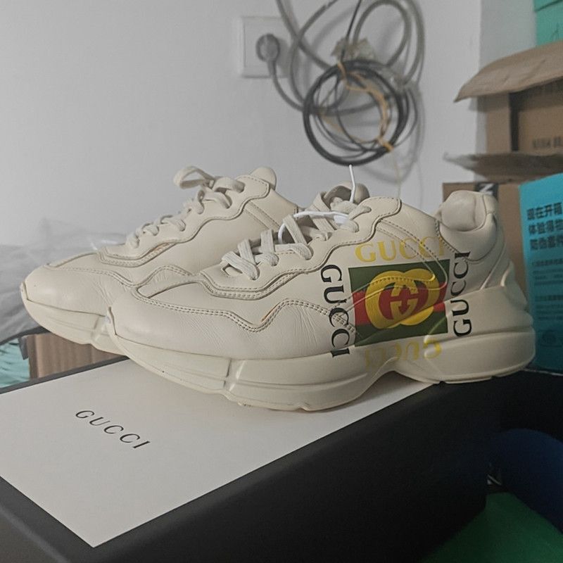 Gucci Gucci Rhyton Logo Low-Top Dad Sneakers - Size US 8.5 / EU 41-42 - 1 Thumbnail