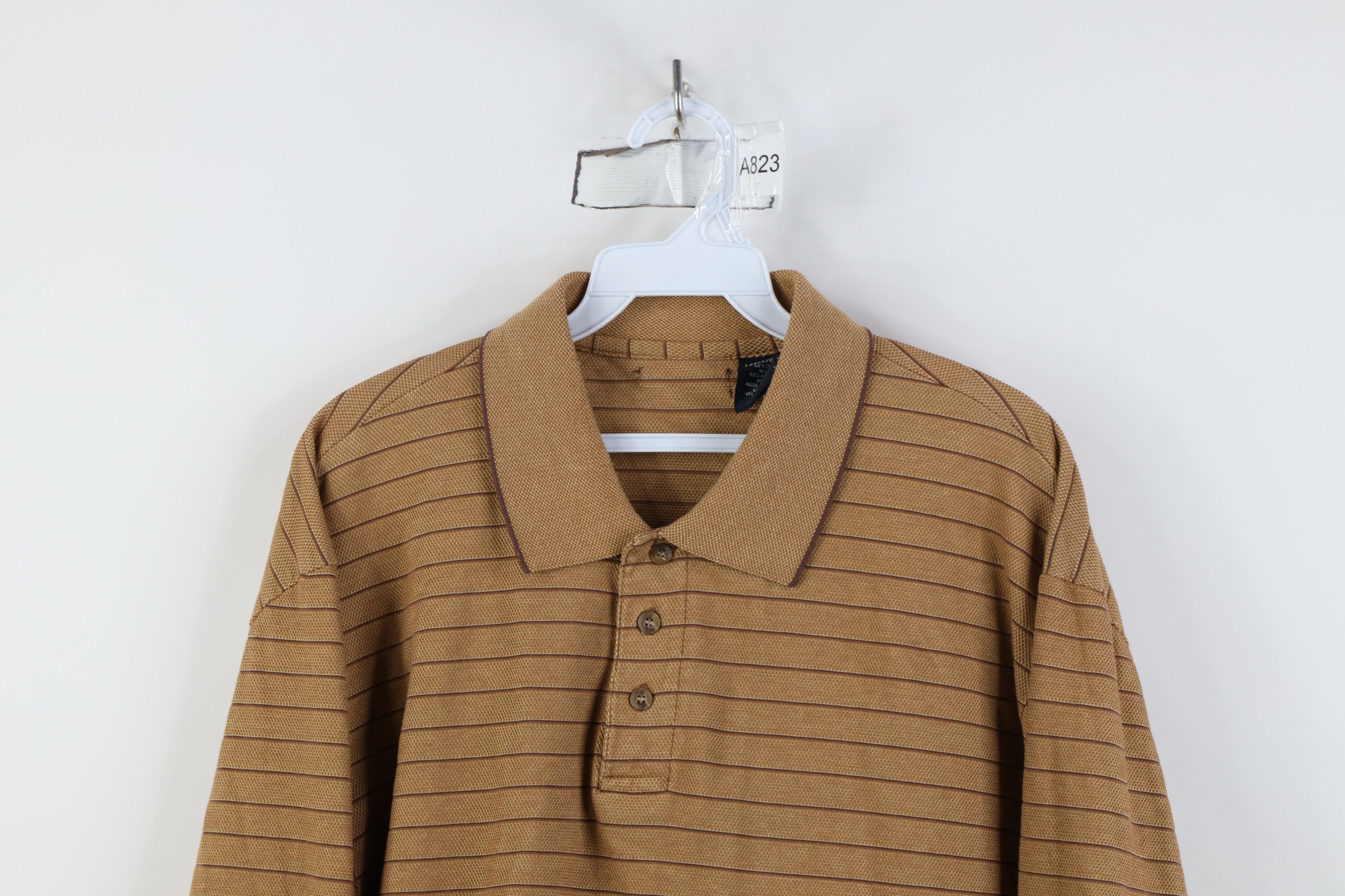 Vintage Vintage 90s Streetwear Thermal Knit Long Sleeve Rugby Polo Size US L / EU 52-54 / 3 - 2 Thumbnail