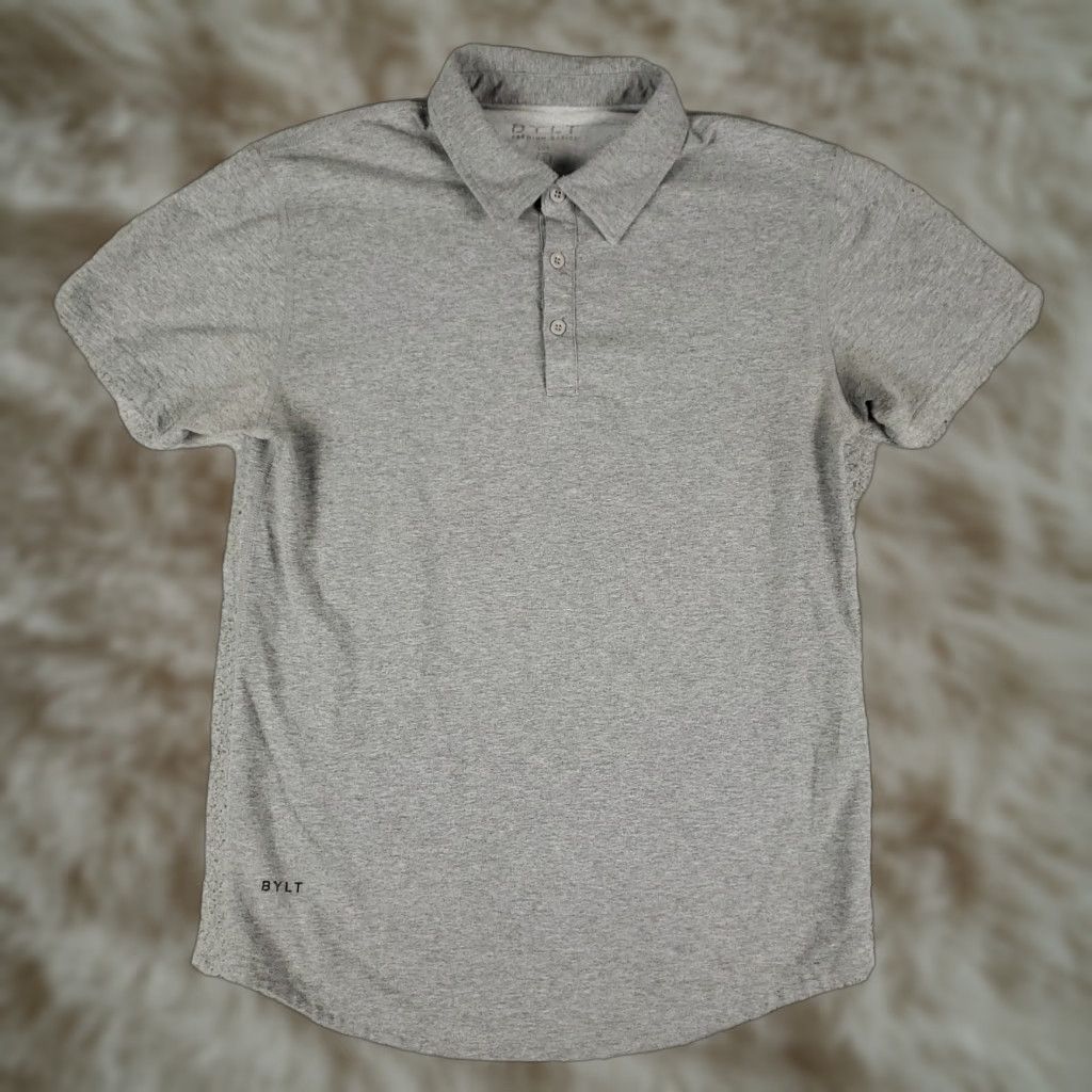 Vintage BYLT Polo Shirt Mens Small Gray Casual Short Sleeve Modern Sports Logo Size US S / EU 44-46 / 1 - 1 Thumbnail