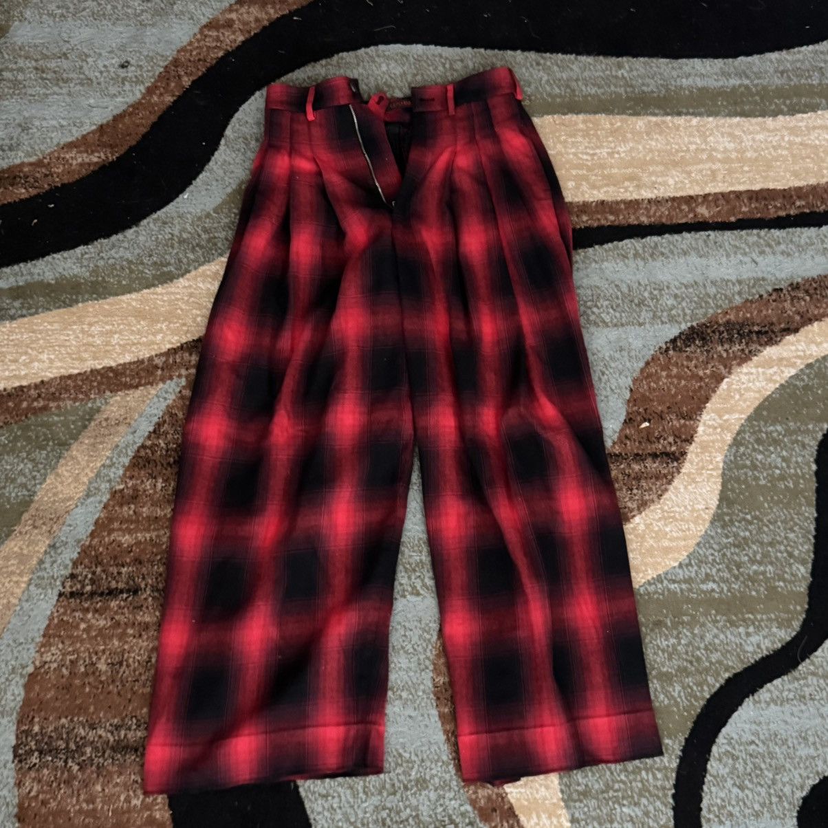 LUU DAN Luu dan Plaid Pleated trousers Size US 30 / EU 46 - 4 Thumbnail