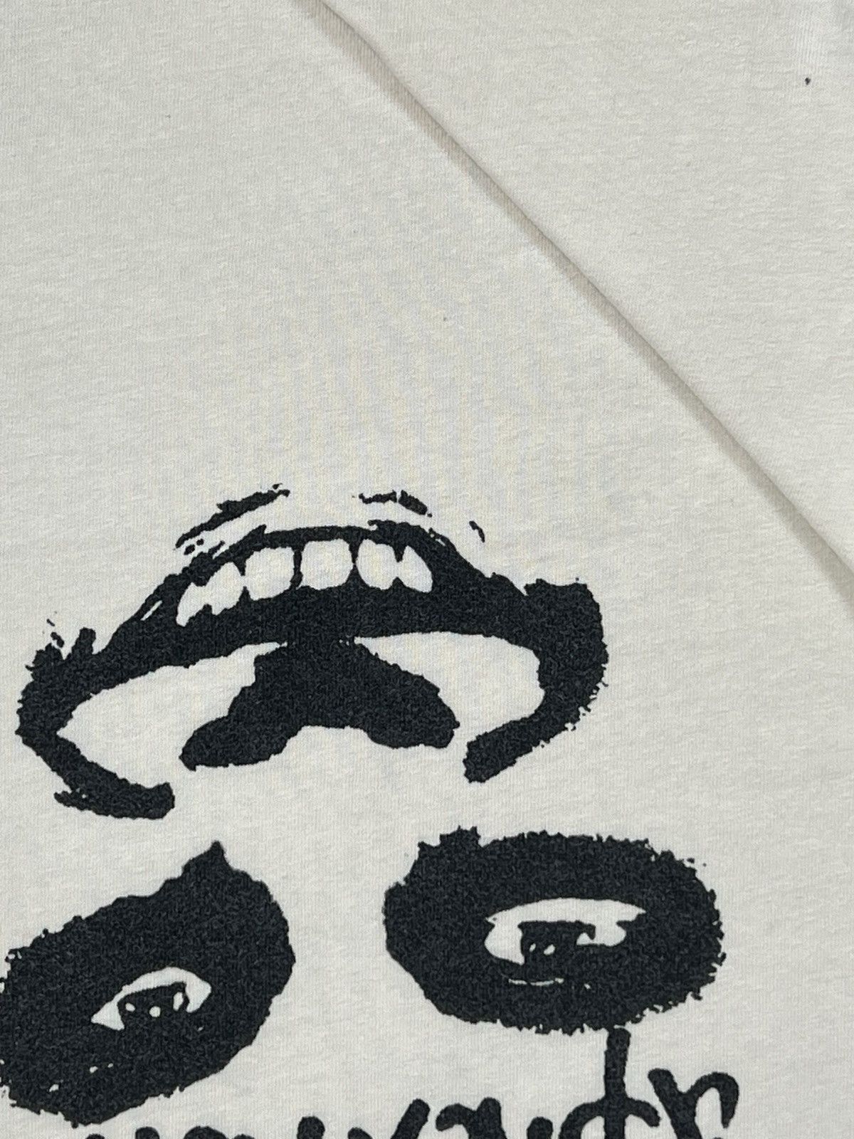 Band Tees APHEX TWIN ‘come to daddy’ Iconic Face Tee White Cream Size US M / EU 48-50 / 2 - 6 Thumbnail