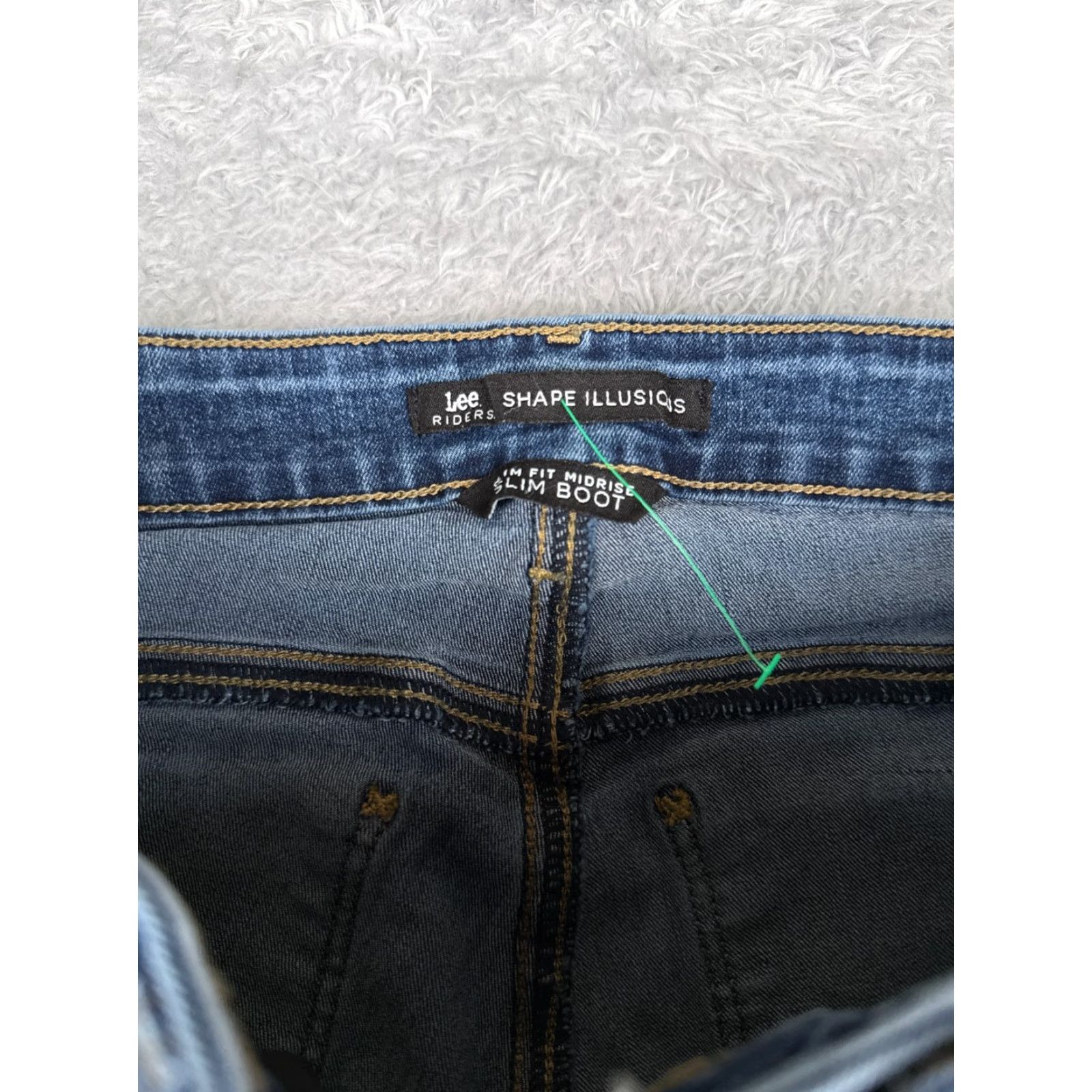 Lee Lee Jeans Women Blue Denim Slim Bootcut 28x30 Mid Rise Cotton 5-Pocket Zipper Distressed Regular 30" Inseam Jeans Mens? Size 28" / US 6 / IT 42 - 6 Thumbnail