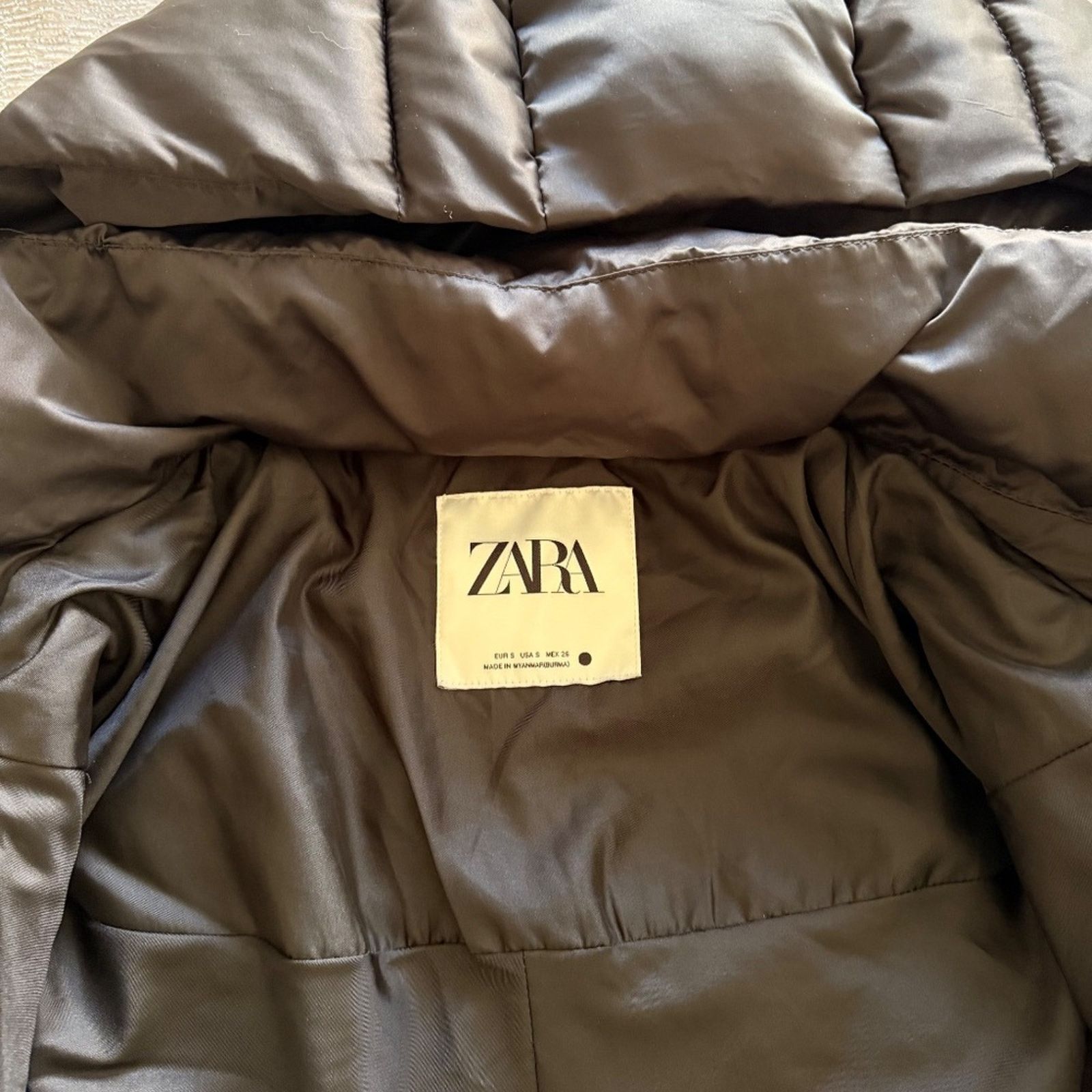 Zara Zara Black Midi Puffer, Silky Exterior Feather Filled Size S Size S / US 4 / IT 40 - 7 Thumbnail