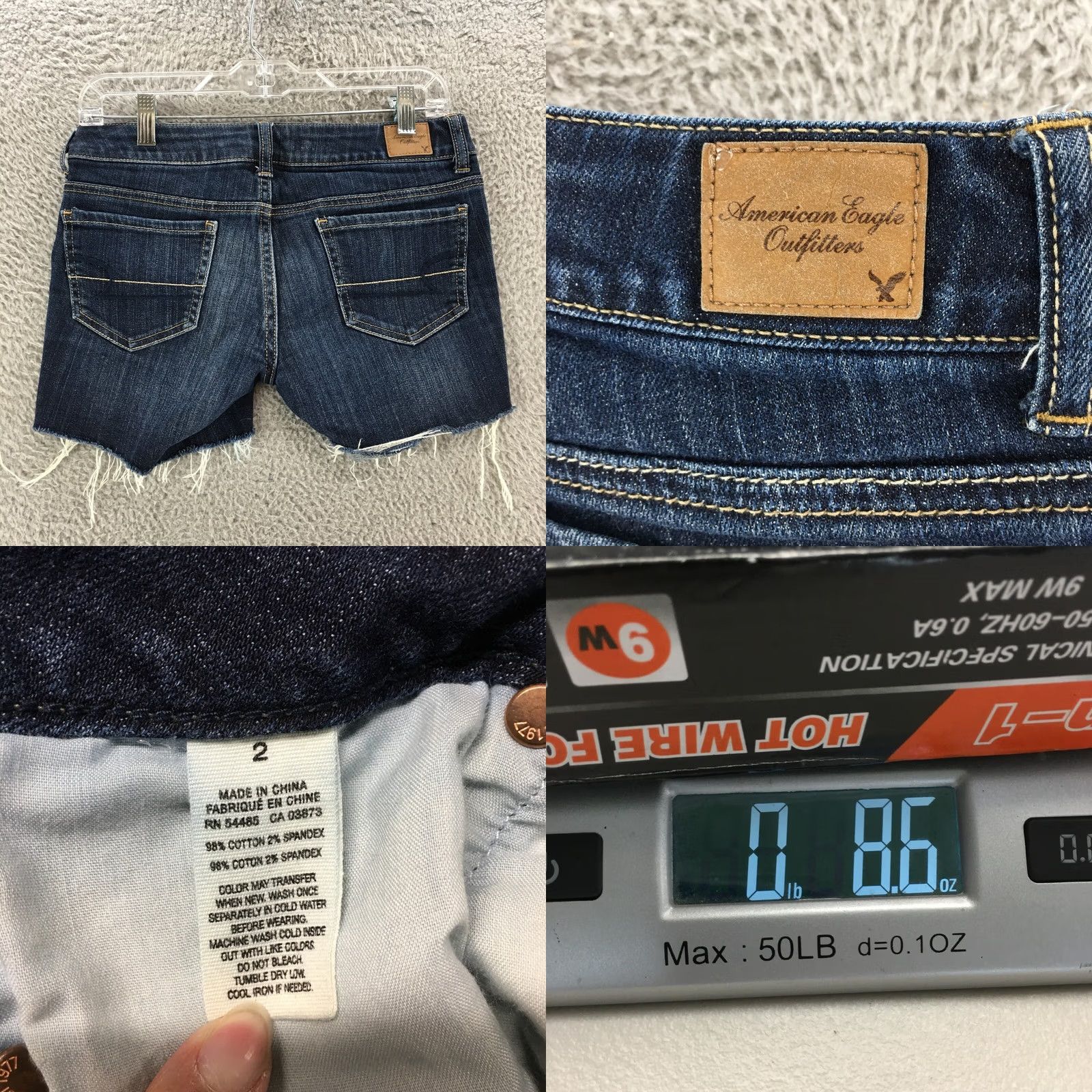 American Eagle Outfitters American Eagle Outfitters Cut Off Shorts Womens 2 Blue Denim Low Rise Zip Fly Size 30" / US 8 / IT 44 - 8 Thumbnail