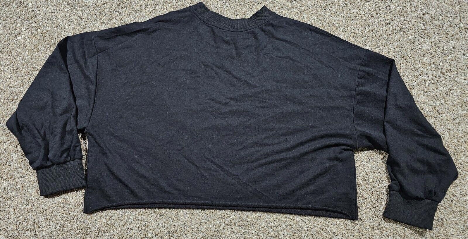 Designer Baevely 1XL Black Glamstone Howdy Cropped Sweatshirt Size XL / US 12-14 / IT 48-50 - 8 Thumbnail