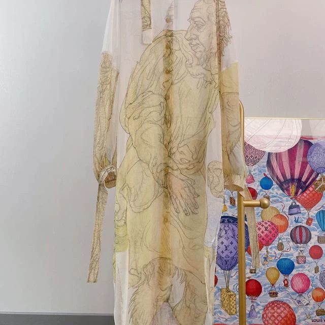 Loewe loewe Printed shirt dress 2506-Nextarrow Size XS / US 0-2 / IT 36-38 - 1 Thumbnail