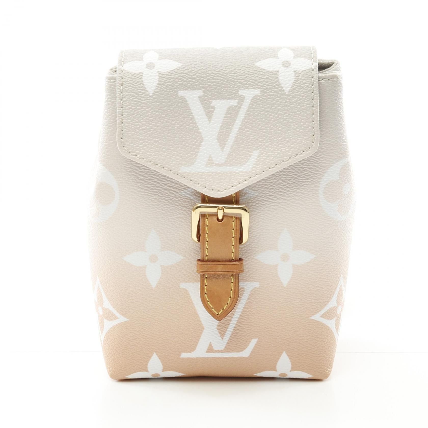 Louis Vuitton Louis Vuitton Tiny Backpack Bi The Pool Monogram Giant Mini Rucksack Leather Gray Brown Size ONE SIZE - 1 Thumbnail