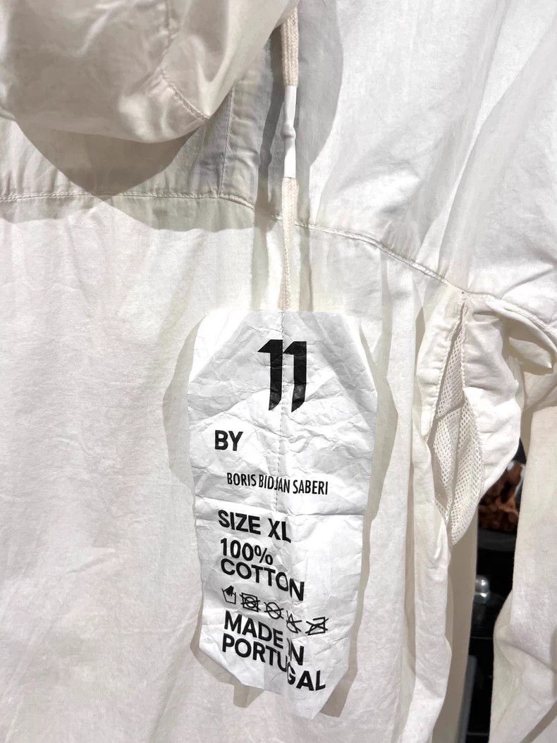 Boris Bidjan Saberi 11by BBS Painted Distressed Mid-Length Hooded Coat, Size US XL / EU 56 / 4 - 2 Thumbnail