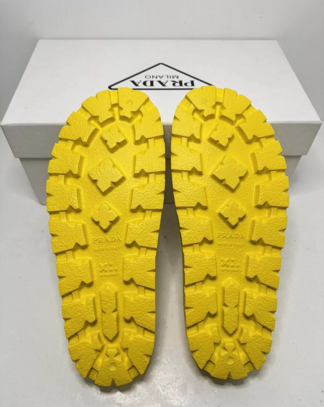 Prada NIB $525 Prada Triangle Logo Embossed Rubber Slides Sandals Size US 10 / EU 43 - 5 Thumbnail