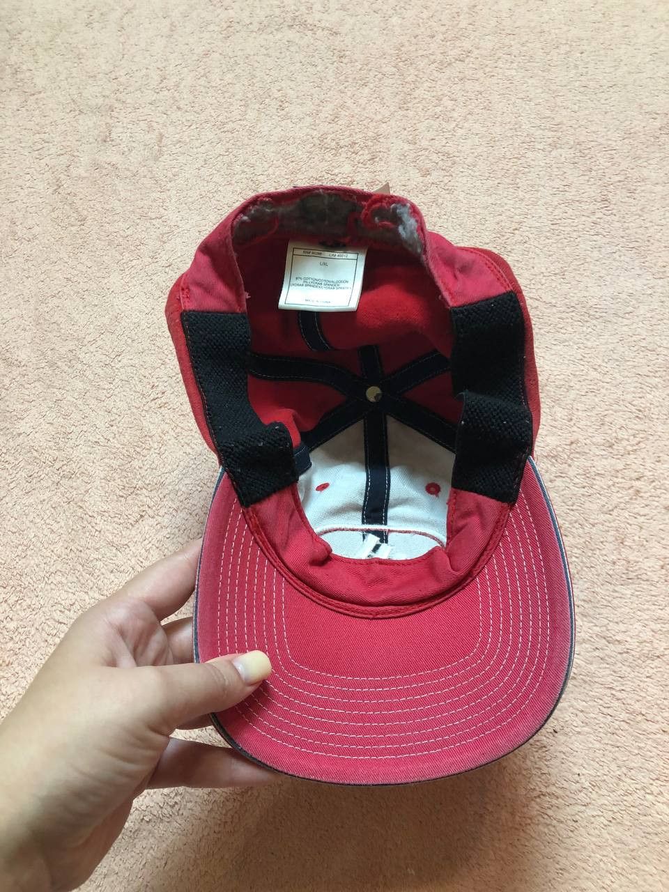 Adidas Hats red Vintage Cap big logo Adidas Y2K streetwear Size ONE SIZE - 17 Thumbnail